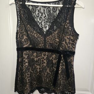LOFT Black Lace Camisole